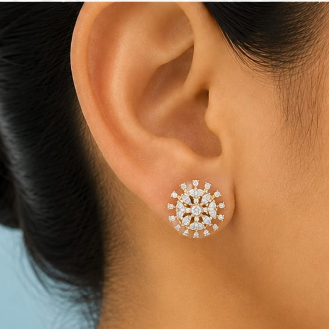 Marquise Pear Round Lab Grown Diamond Earrings