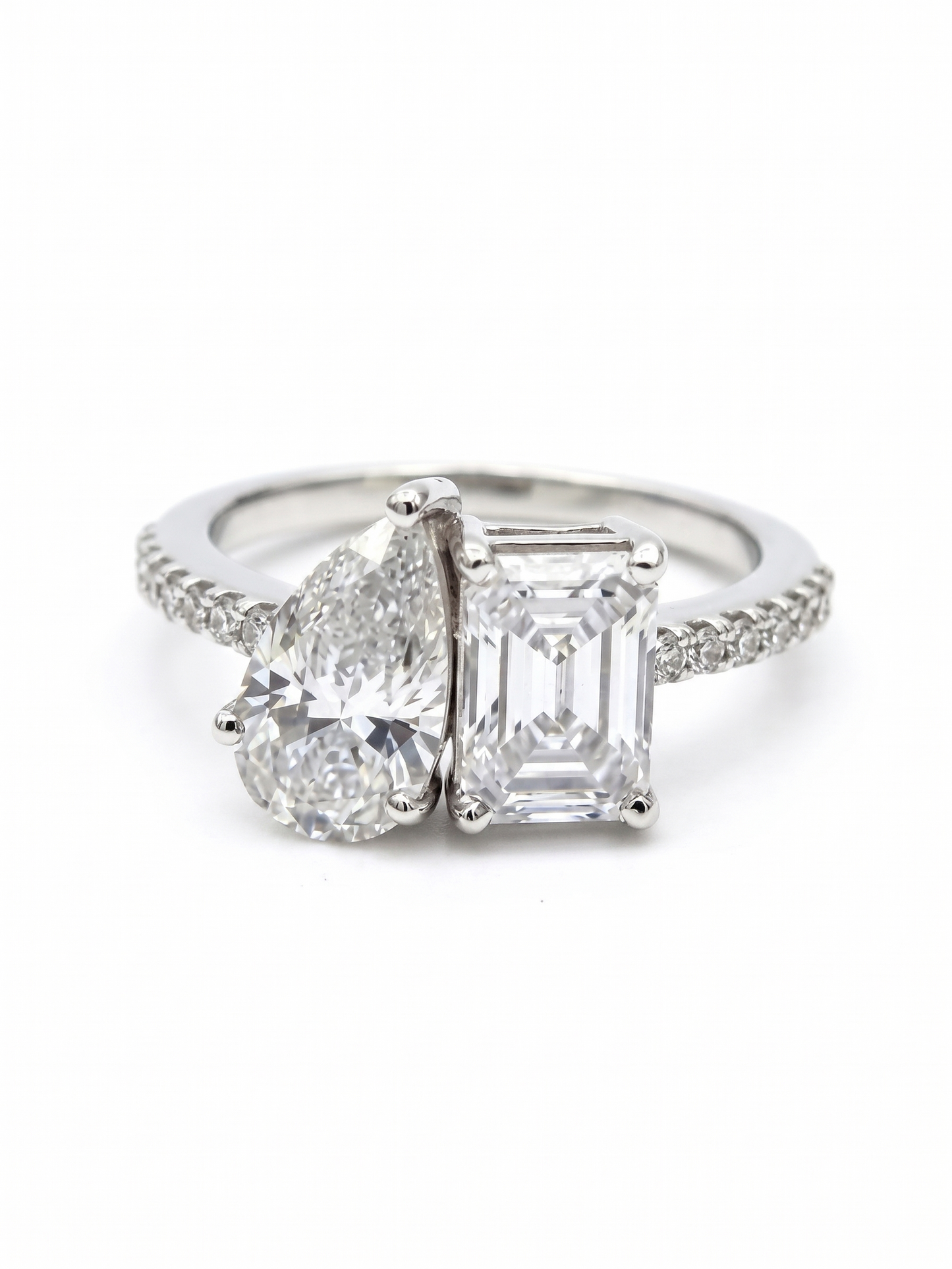 GRA Moissanite Pear Shape Halo Ring B – GRARG006