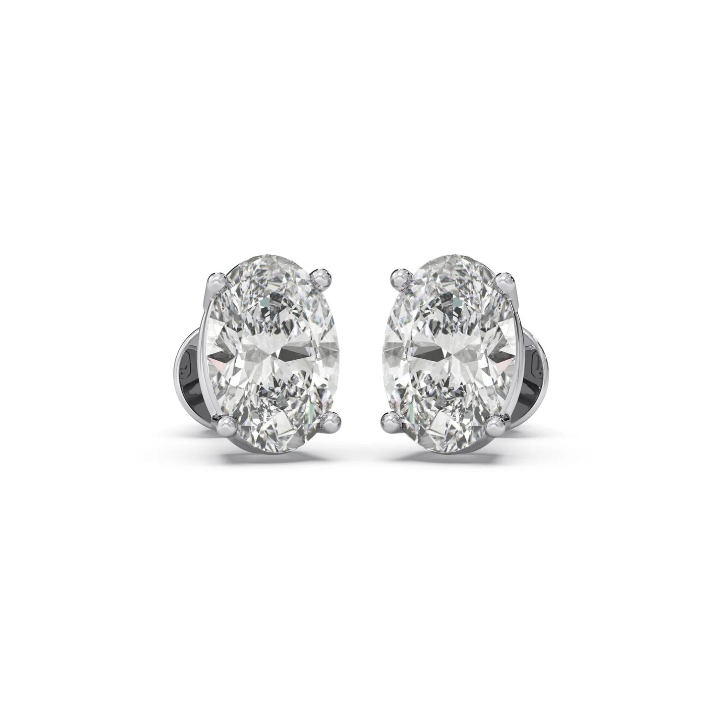 GRA Moissanite Round Shape Threader Earrings B – GRAWE009