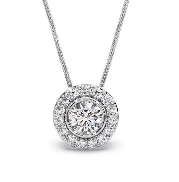 GRA Moissanite Round Shape Cross Pendant B – GRAPT011