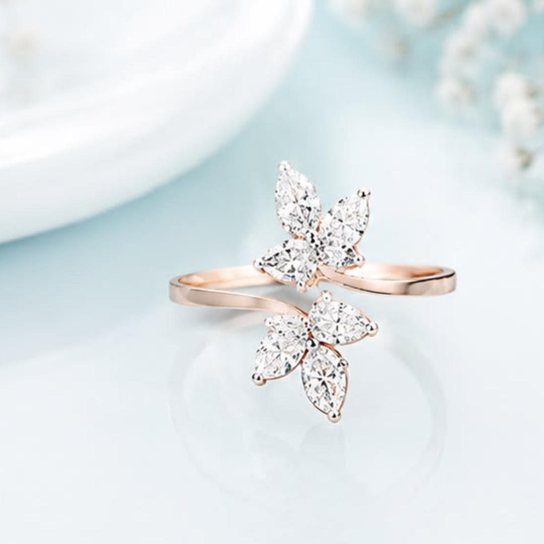 Pear Cut Lab Grown Diamond Ring