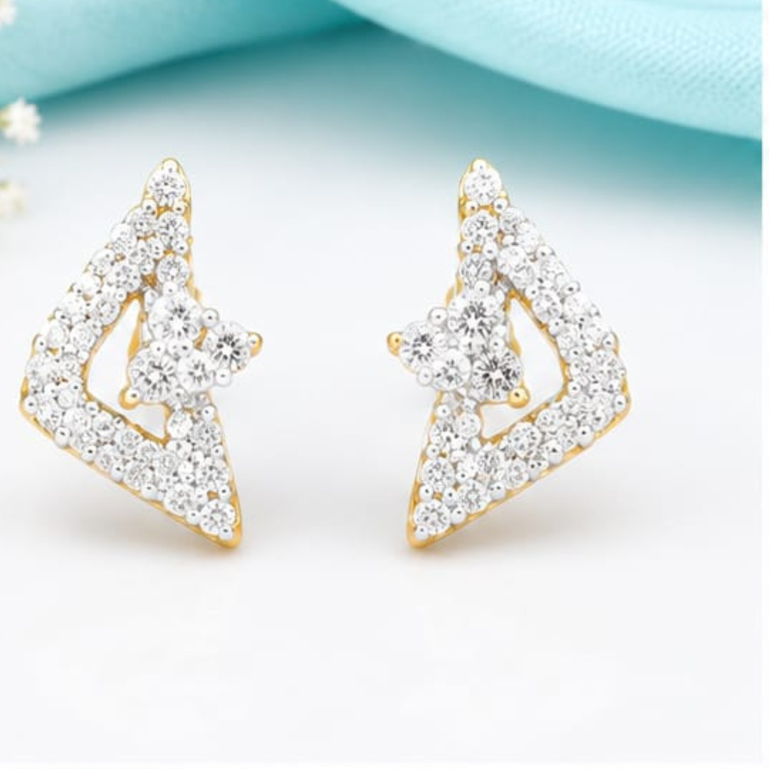 Heart & Round Tops Lab Grown Diamond Earrings