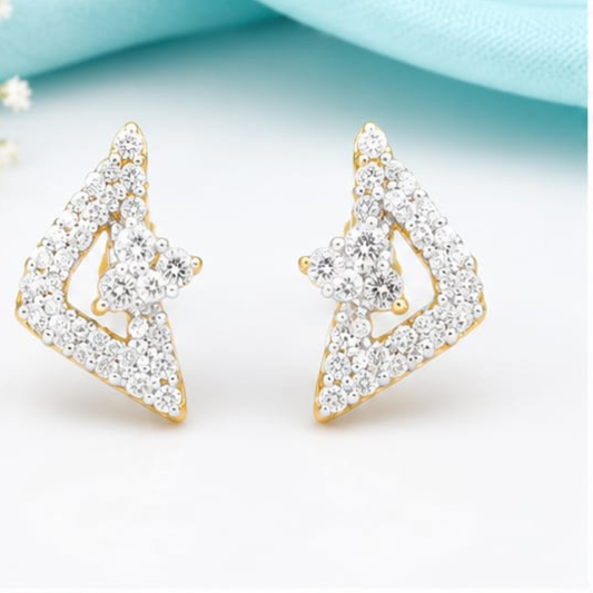 Heart & Round Tops Lab Grown Diamond Earrings