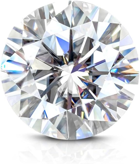 GRA Moissanite 5.50 MM 0.60 Carat D Color VVS1 Clarity Round Shape Excellent Cut