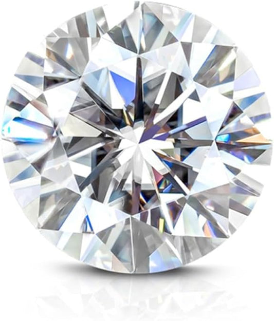GRA Moissanite 5 MM 0.50 Carat D Color VVS1 Clarity Round Shape Excellent Cut