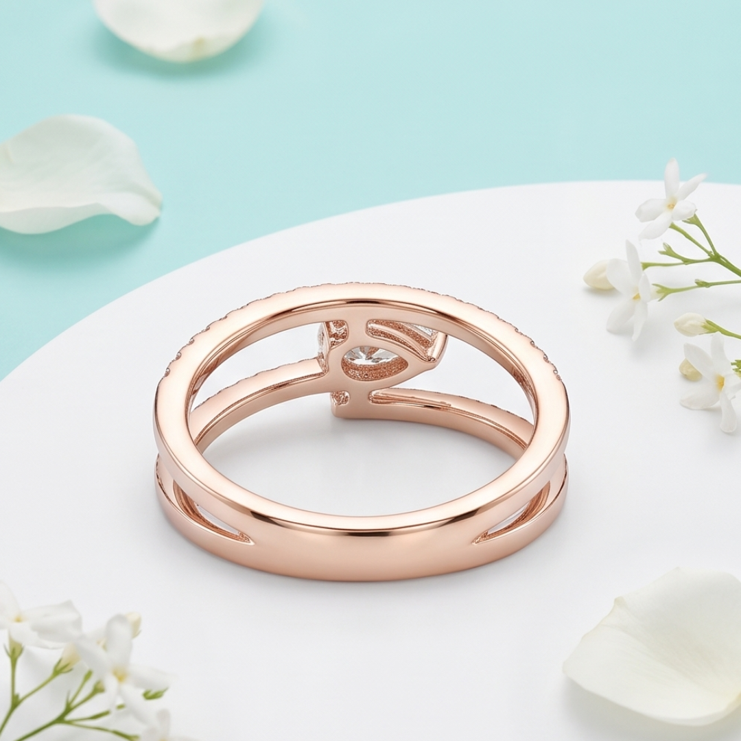 Pear & Round Lab Grown Diamond Ring