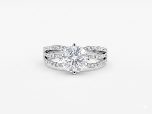 GRA Moissanite Round Shape Vintage Filigree Ring B – GRARG011