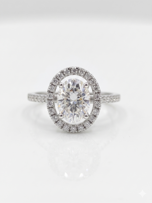 GRA Moissanite Oval Shape Solitaire Ring B – GRARG003