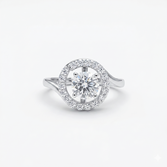GRA Moissanite Round Shape Bezel Set Ring B – GRARG019