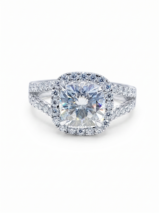 GRA Moissanite Cushion Shape Solitaire Ring B – GRARG008