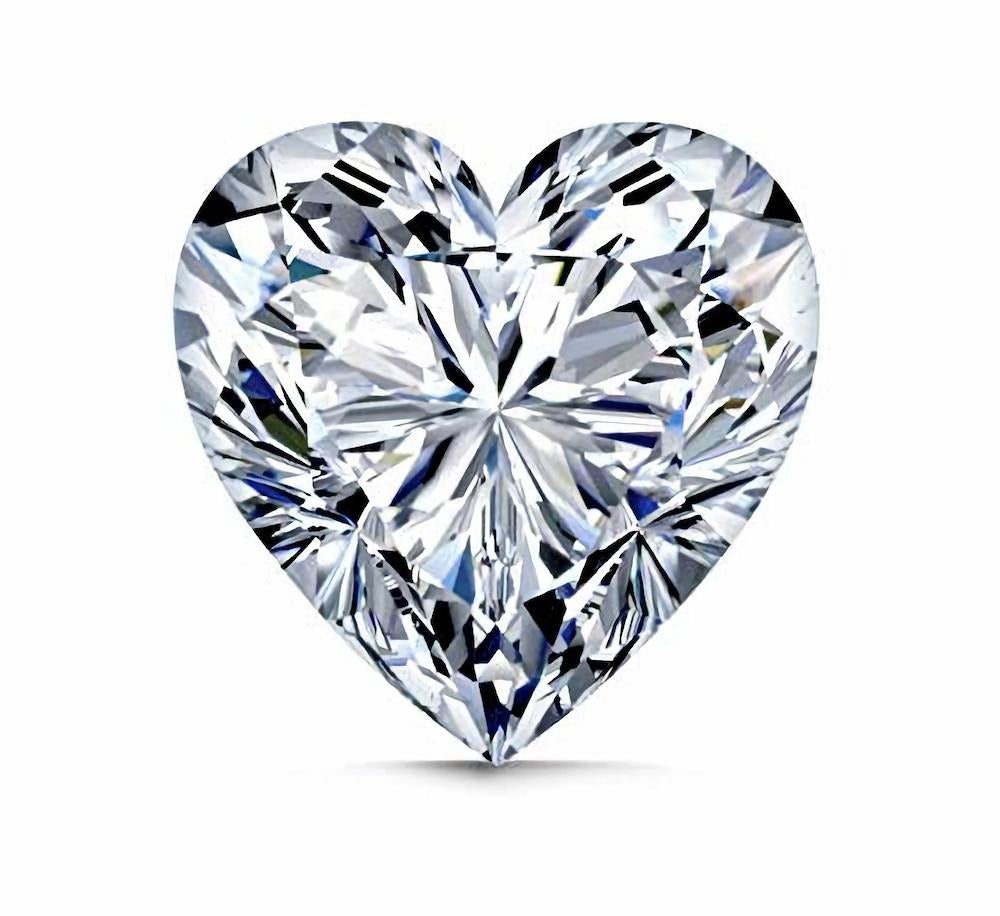 IGI Certified 3.38ct Heart Lab Grown Diamond 10MM D VVS1