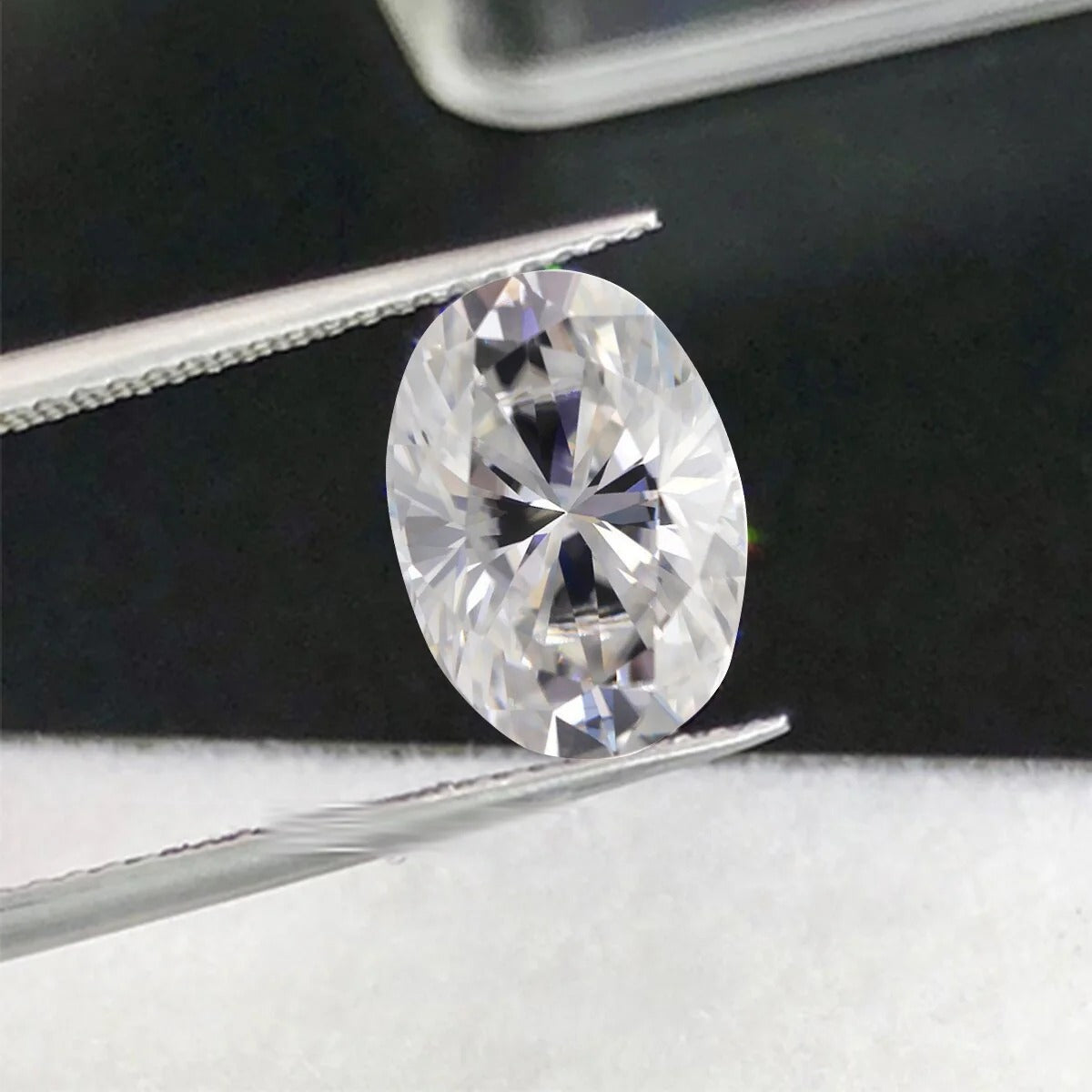 GRA Certified Oval Cut Moissanite Diamond 5x8 MM 1.00 Carat | D Color VVS1 Clarity