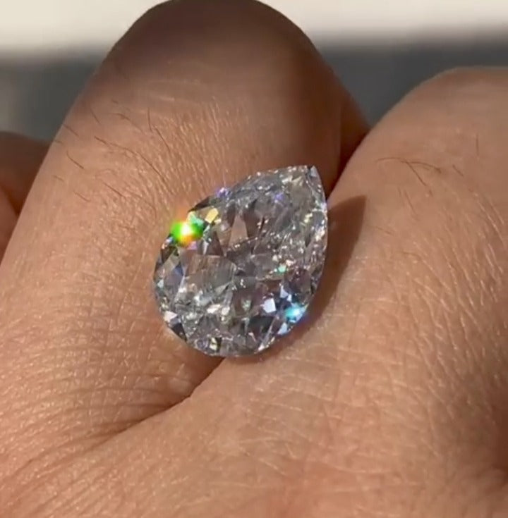 GRA Certified Pear Cut Moissanite Diamond 7x9 MM 2.00 Carat | D Color VVS1 Clarity