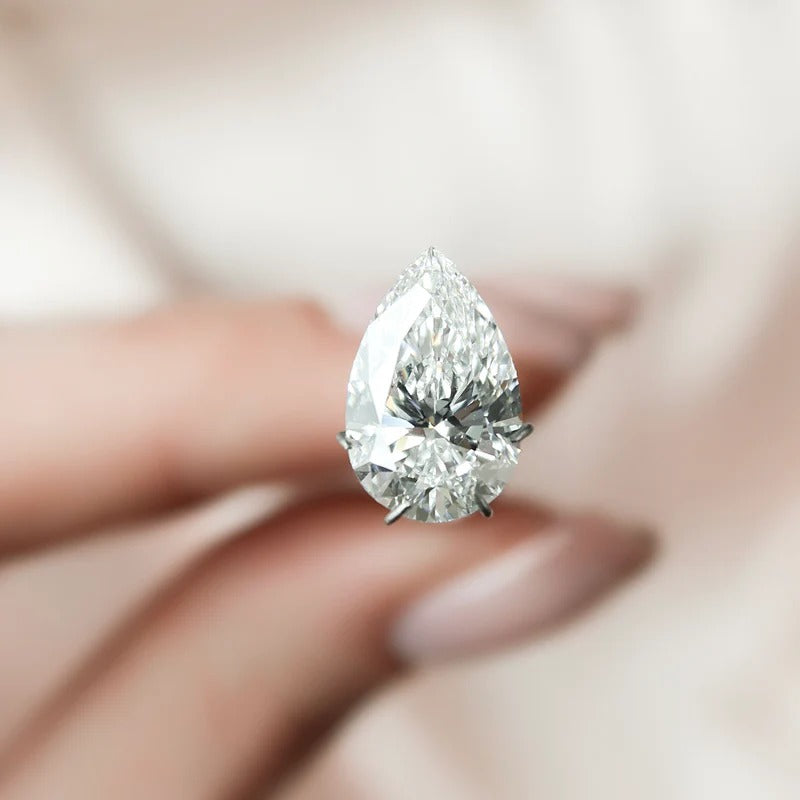 GRA Certified Pear Cut Moissanite Diamond 7x9 MM 2.00 Carat | D Color VVS1 Clarity