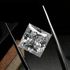 GRA Certified  Princess Cut Moissanite Diamond |10.00 MM 5.00 Carat| D Color VVS1 Clarity