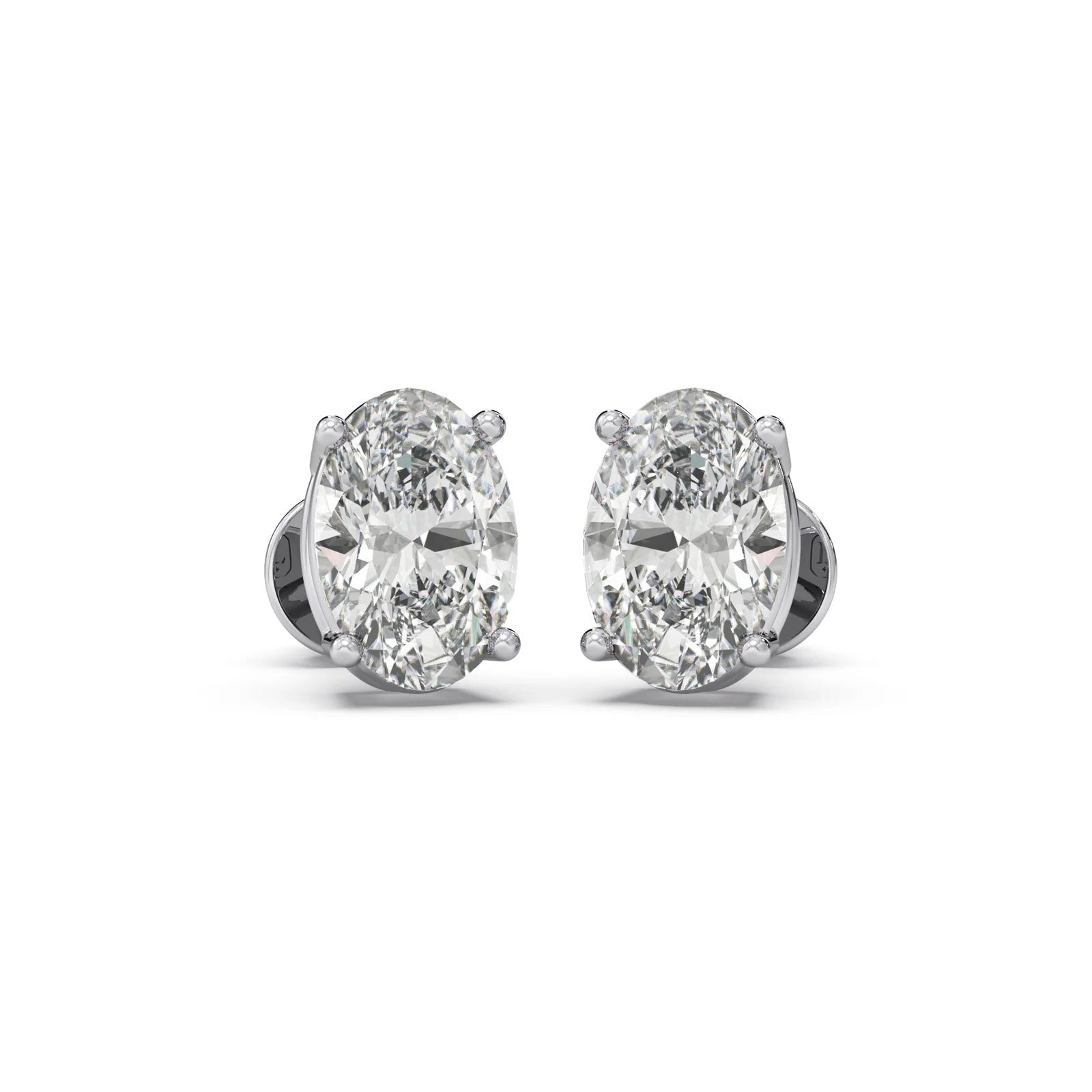 GRA Moissanite Round Shape Threader Earrings B – GRAWE009