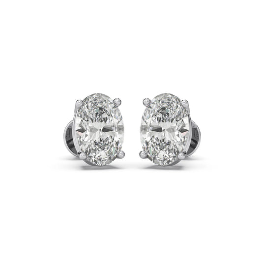 GRA Moissanite Round Shape Threader Earrings B – GRAWE009