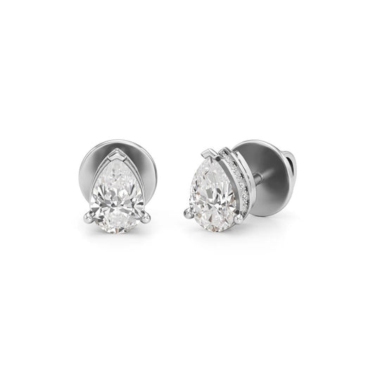 GRA Moissanite Pear Shape Drop Earrings B – GRAWE004