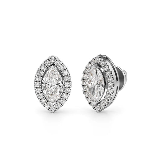 GRA Moissanite Marquise Shape Dangle Earrings B – GRAWE006