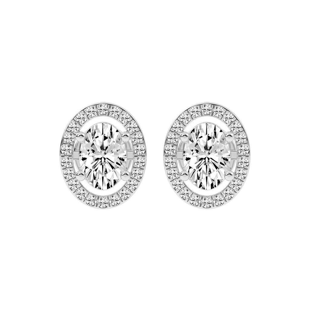 GRA Moissanite Oval Shape Stud Earrings B – GRAWE002