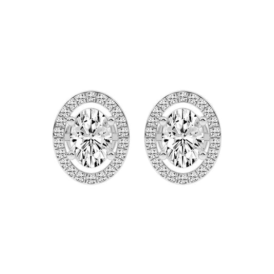 GRA Moissanite Oval Shape Stud Earrings B – GRAWE002