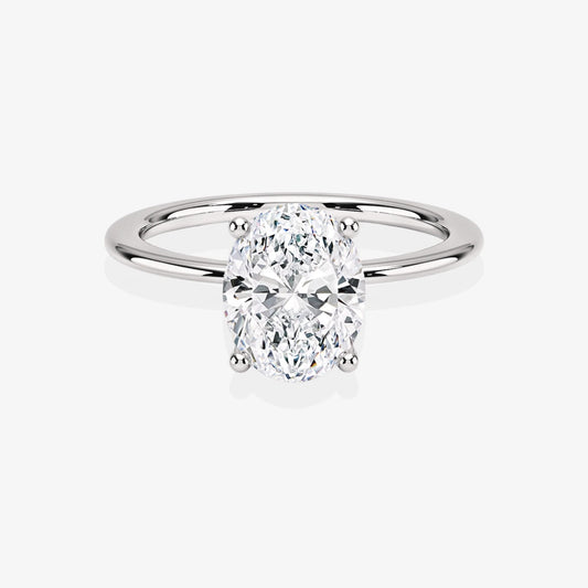 GRA Moissanite Oval Shape Halo Ring B – GRARG004