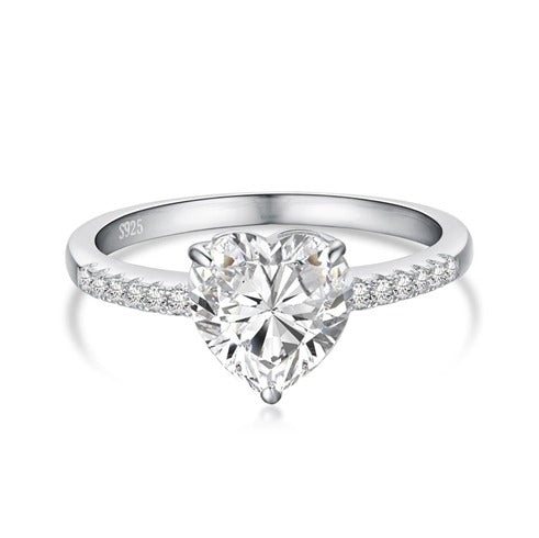GRA Moissanite Heart Shape Halo Ring B – GRARG014