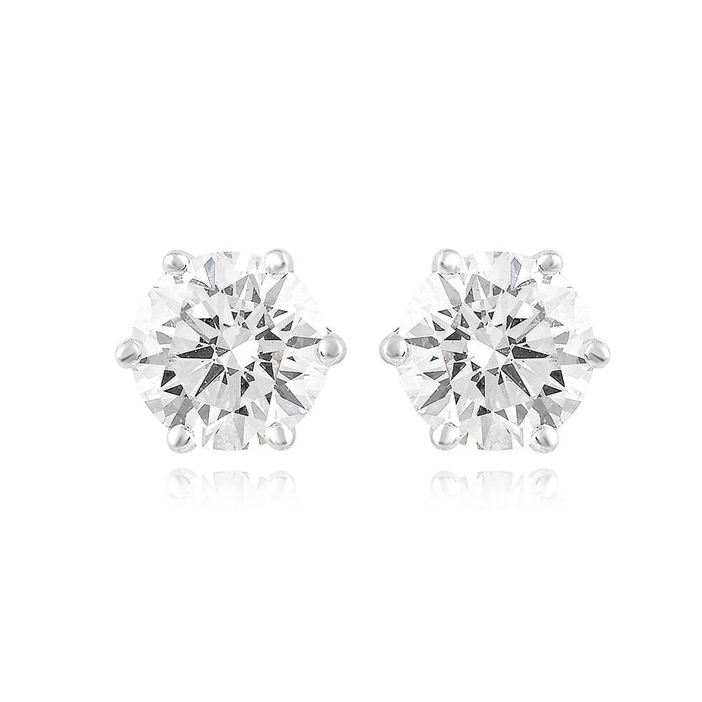 GRA Moissanite Round Shape Hoop Earrings B – GRAWE005