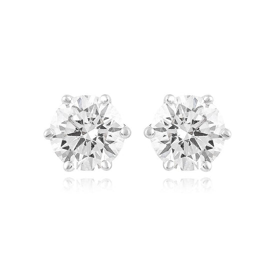 GRA Moissanite Round Shape Hoop Earrings B – GRAWE005