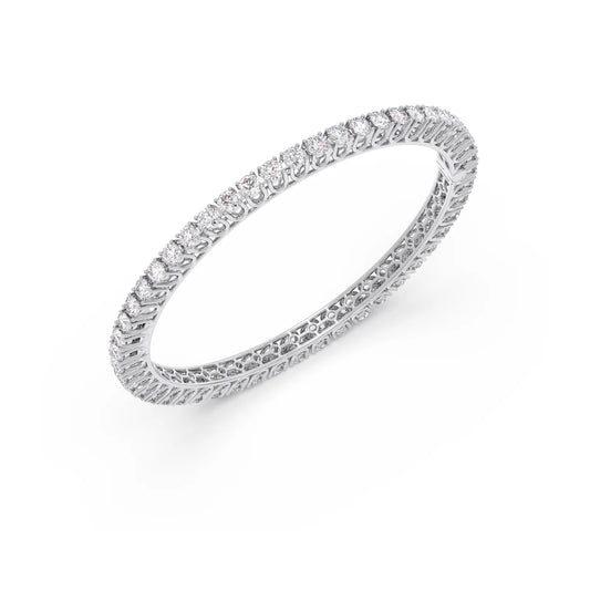 GRA Moissanite Round Shape Bangle Bracelet B – GRABL002