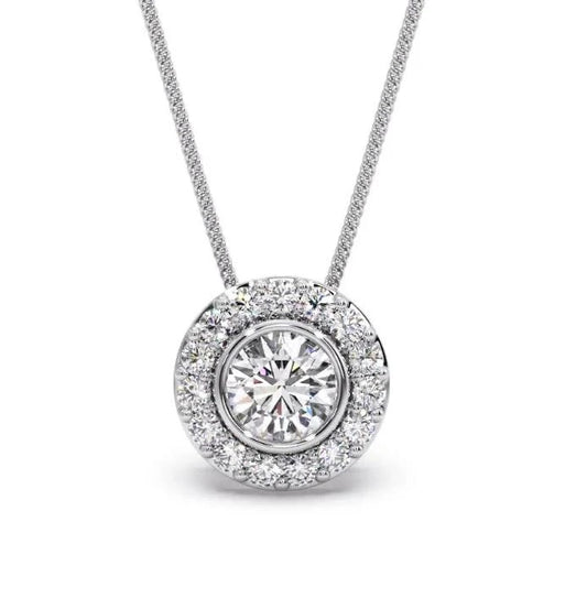 GRA Moissanite Round Shape Cross Pendant B – GRAPT011