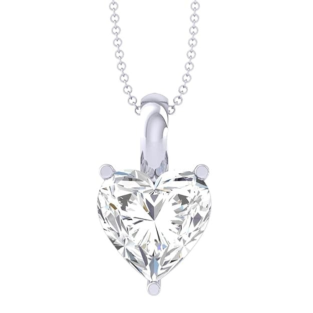 GRA Moissanite Heart Shape Heart Pendant B – GRAPT004