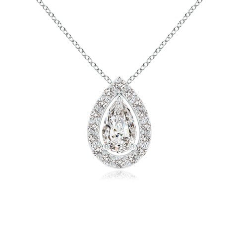 GRA Moissanite Pear Shape Solitaire Pendant B – GRAPT005