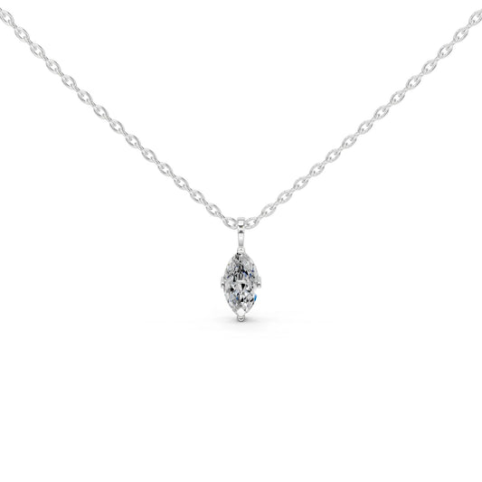 GRA Moissanite Marquise Shape Solitaire Pendant B – GRAPT007